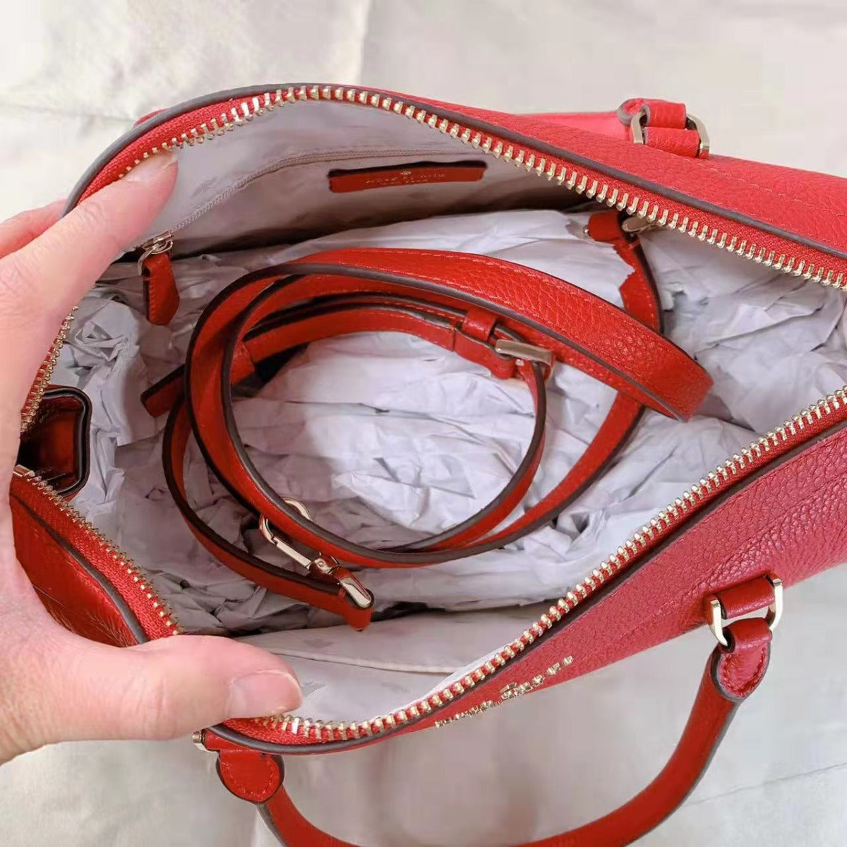 Kate Spade K4673 2WAY pebbled Leather Crossbody Shoulder Bags In CANDIED CHERRY Kate Spade K4673 2WAY pebbled Leather Crossbody Shoulder Bags In CANDIED CHERRY